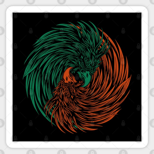 Eagle Yin Yang Sticker by Tuye Project